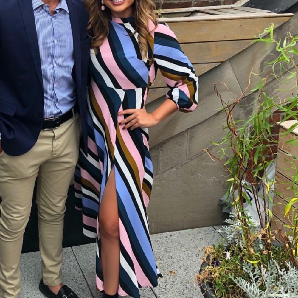 Free people multi color midi / maxi dress